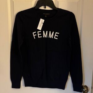 Banana Republic FEMME Graphic Cotton Sweater XS NWT